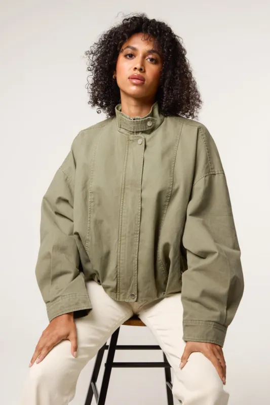 Khaki Bomber Jacket made by Boohoo