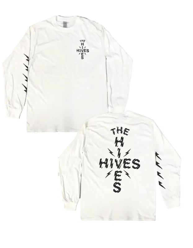 Lightning White Longsleeve T-Shirt sold by The Hives
