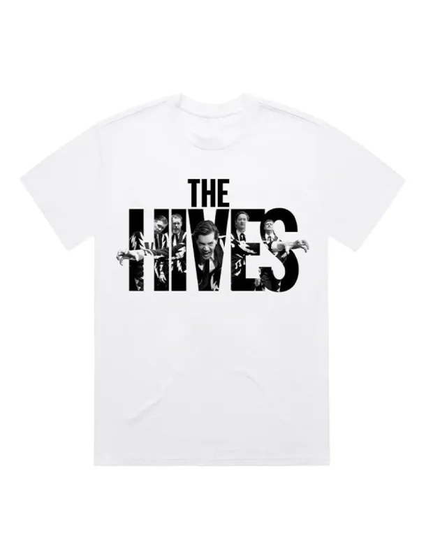 Logo Photo Infill White T-Shirt sold by The Hives
