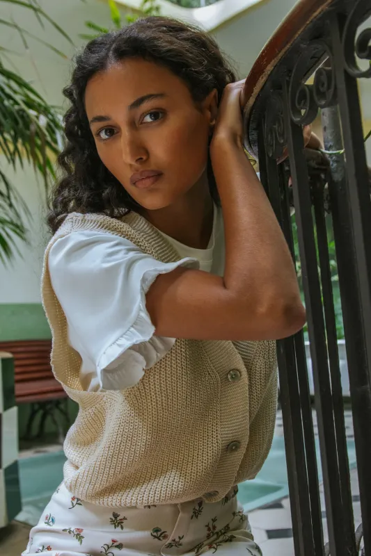 VEST CLAUDIA // BEIGE made by La comet