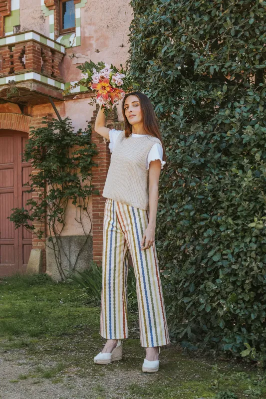 PAULA PANTS // COLOR STRIPES made by La comet