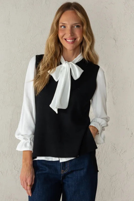 JULIET VEST // BLACK made by La comet