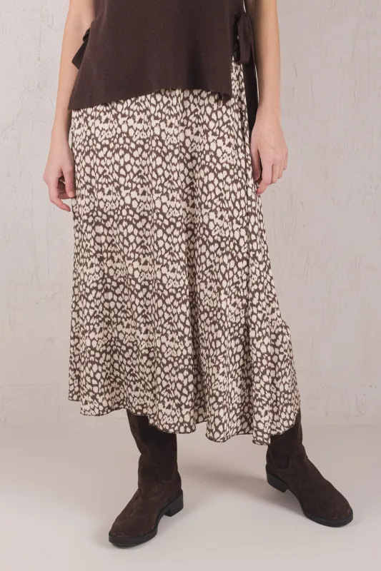 CARLA SKIRT // BROWN LEOPARD made by La comet