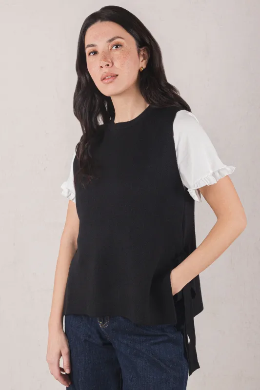 JULIET VEST // BLACK made by La comet