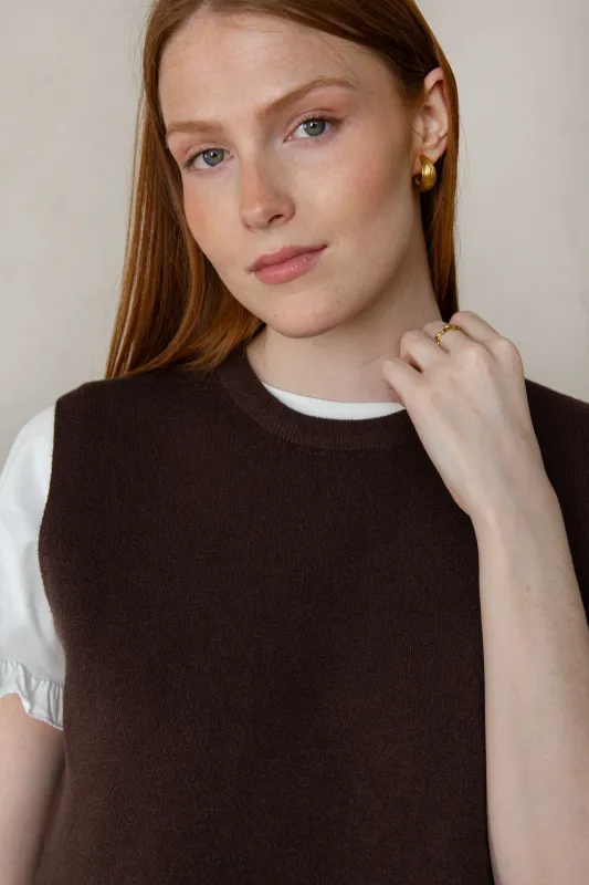 JULIET VEST // BROWN made by La comet