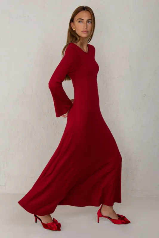 ISABELLA DRESS // BURGUNDY made by La comet