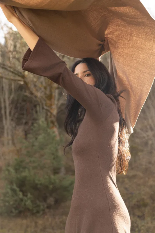 CASHMERE SCARF // BROWN made by La comet