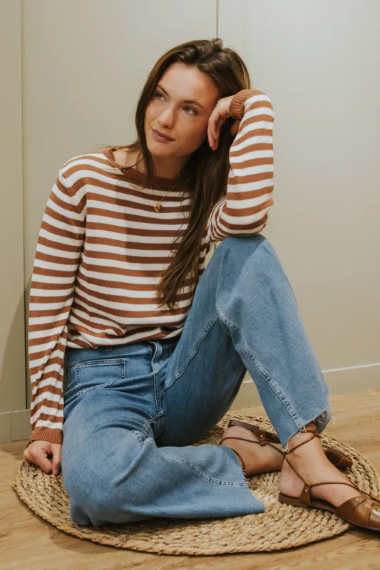 ALBA JERSEY // TERRACOTTA STRIPES made by La comet