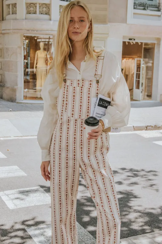 CARMELA OVERALLS // TERRACOTTA FLOWERS made by La comet