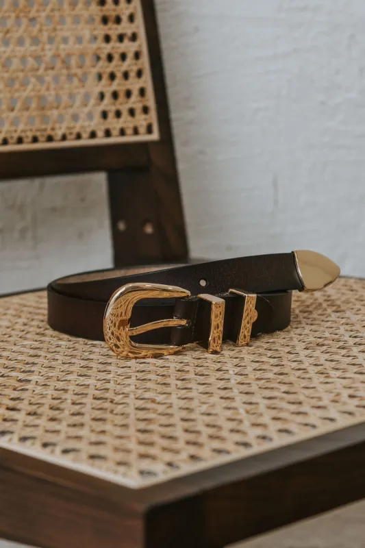 CARMEN BELT // DARK BROWN made by La comet