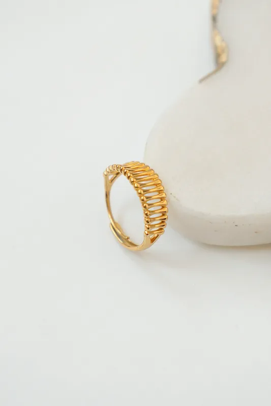 VERTICAL STRIPES RING made by La comet