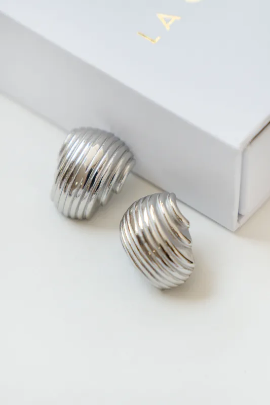 GALLETS EARRINGS // SILVER made by La comet