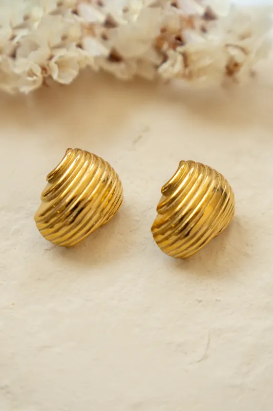 GALLETS EARRINGS // GOLD made by La comet