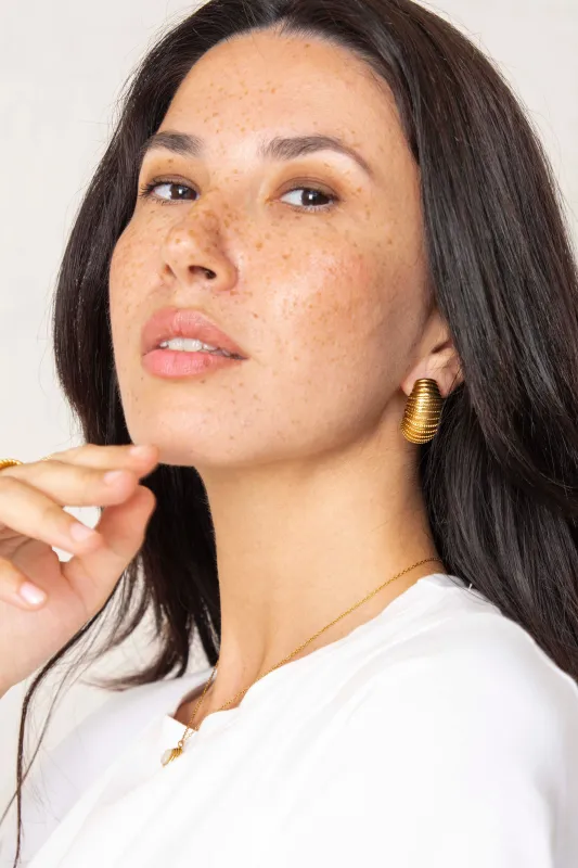 LARGE ARMADILLO EARRINGS // GOLD made by La comet