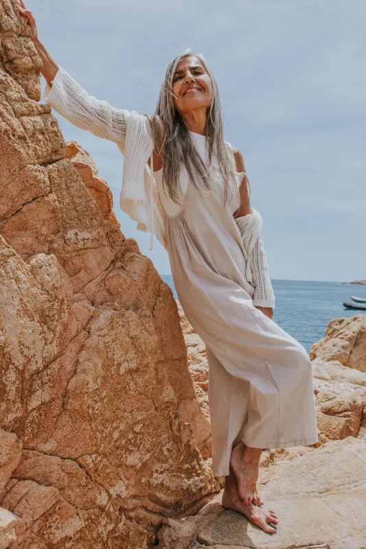 PAZ OVERALL // BEIGE LINEN made by La comet