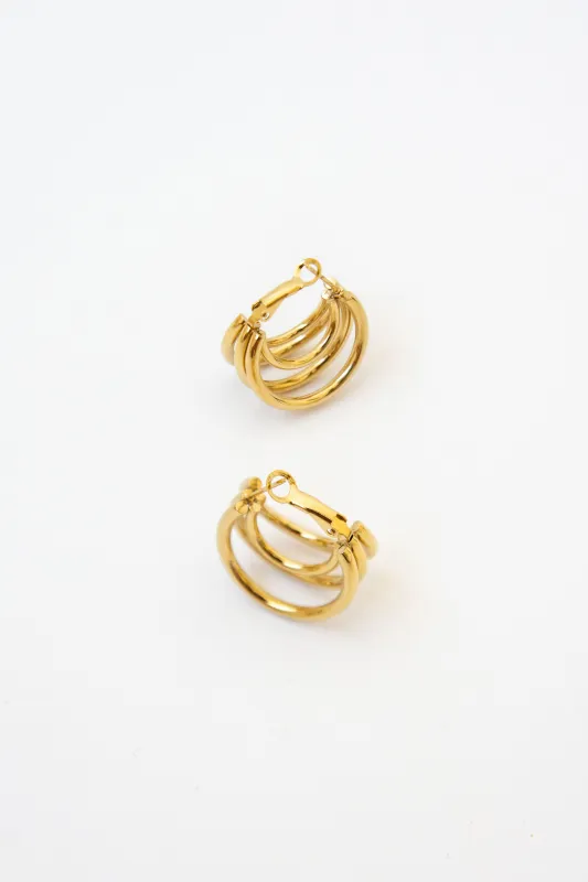 MAXI TRIPLE HOOP EARRINGS made by La comet