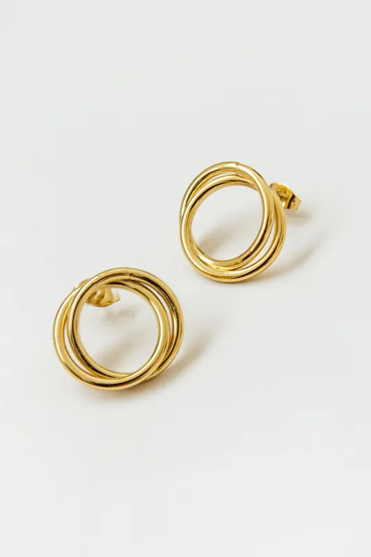DOUBLE CIRCLE EARRINGS made by La comet