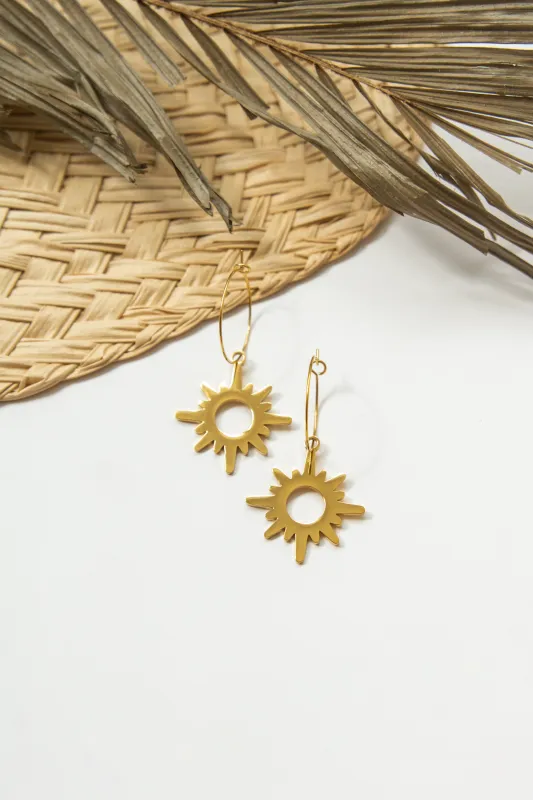 STAR HOOP EARRINGS made by La comet