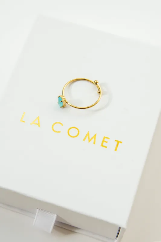 STONE RING // AQUAMARINE made by La comet