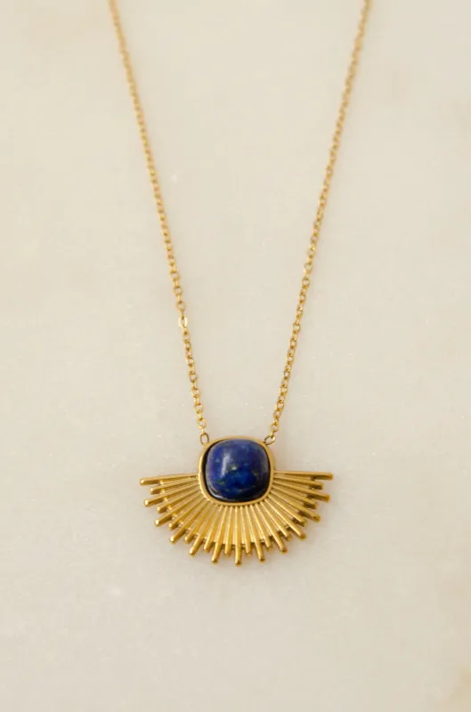 LOTUS NECKLACE // BLUE made by La comet