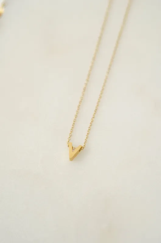 LETTERS NECKLACE // V made by La comet