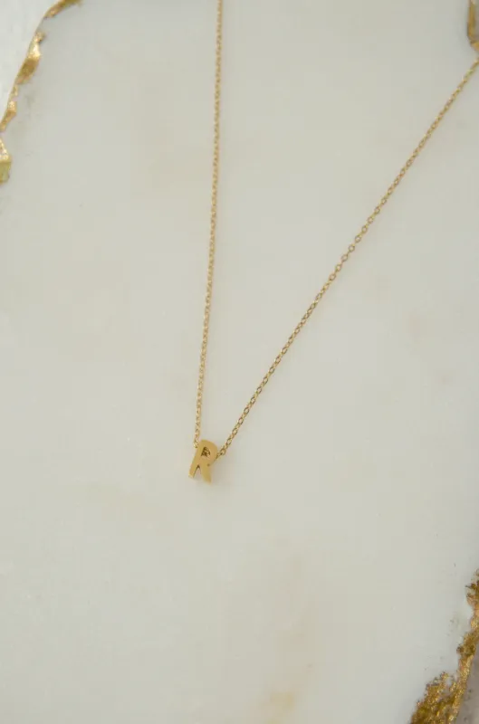 LETTERS NECKLACE // R made by La comet