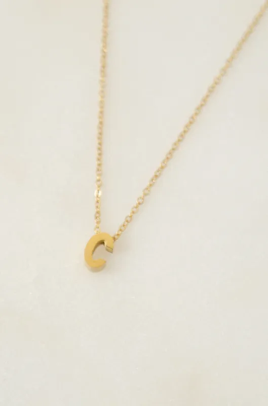 LETTERS NECKLACE // C made by La comet