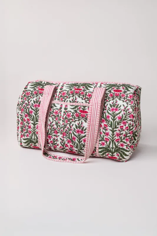 SPORTS BAG // PINK FLOWERS  made by La comet