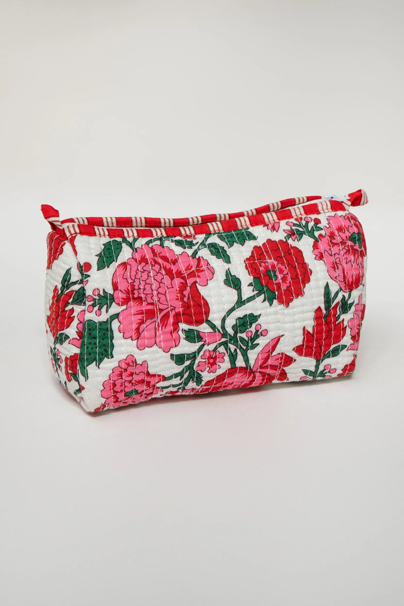 LARGE RED FLORAL TOILETRY BAG sold by La comet