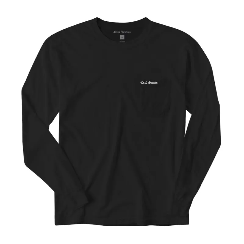 Old School Logo Long Sleeve Pocket Tee sold by 40s & Shorties