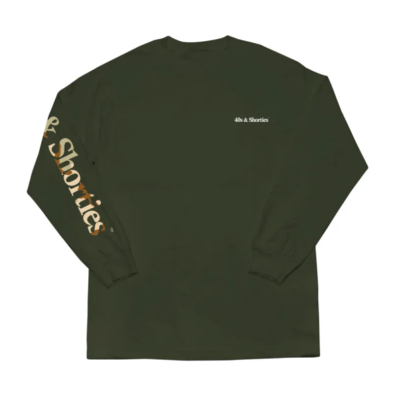 Desert Camo Text Logo Long Sleeve Tee sold by 40s & Shorties