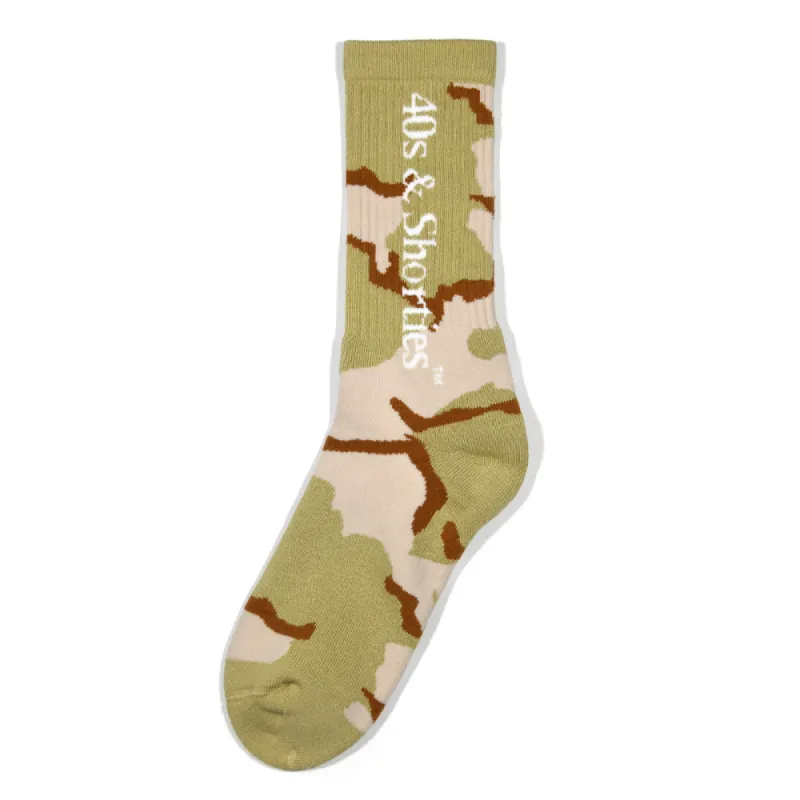 Desert Camo Text Logo Socks sold by 40s & Shorties