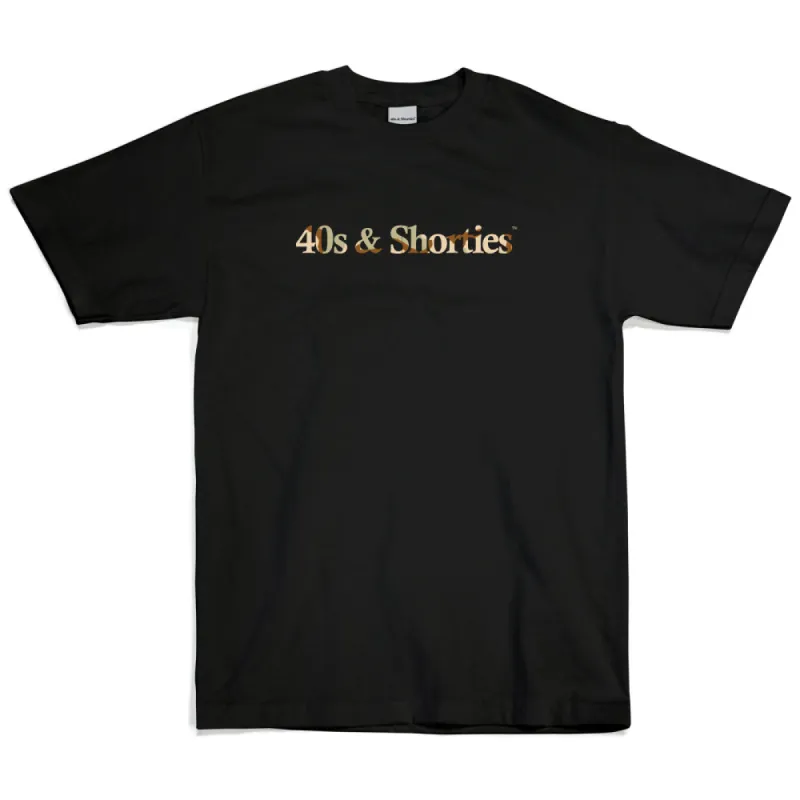 Desert Camo Text Logo Tee sold by 40s & Shorties
