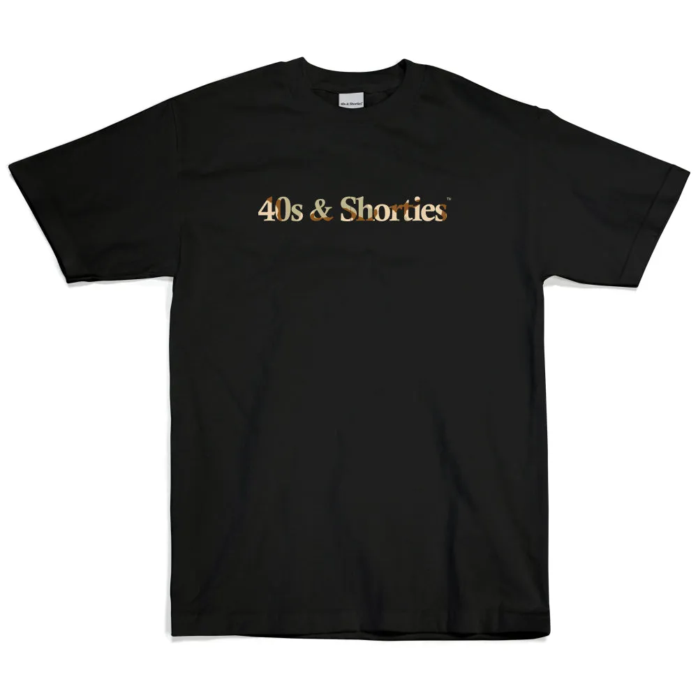 Desert Camo Text Logo Tee sold by 40s & Shorties