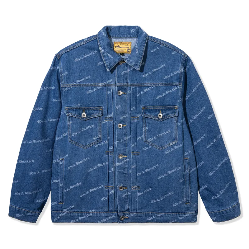 Text Logo Denim Jacket sold by 40s & Shorties