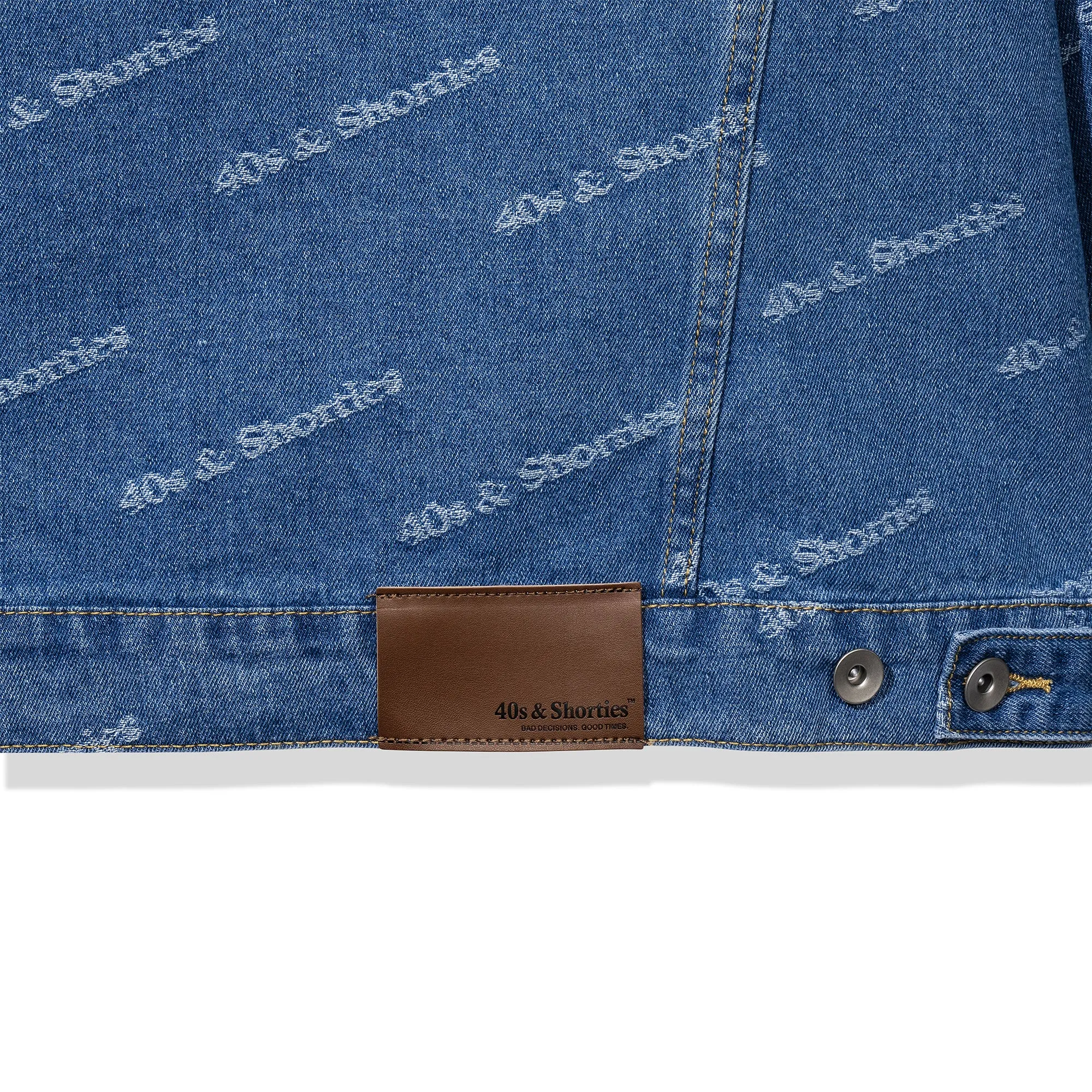 Text Logo Denim Jacket sold by 40s & Shorties product image thumbnail 4