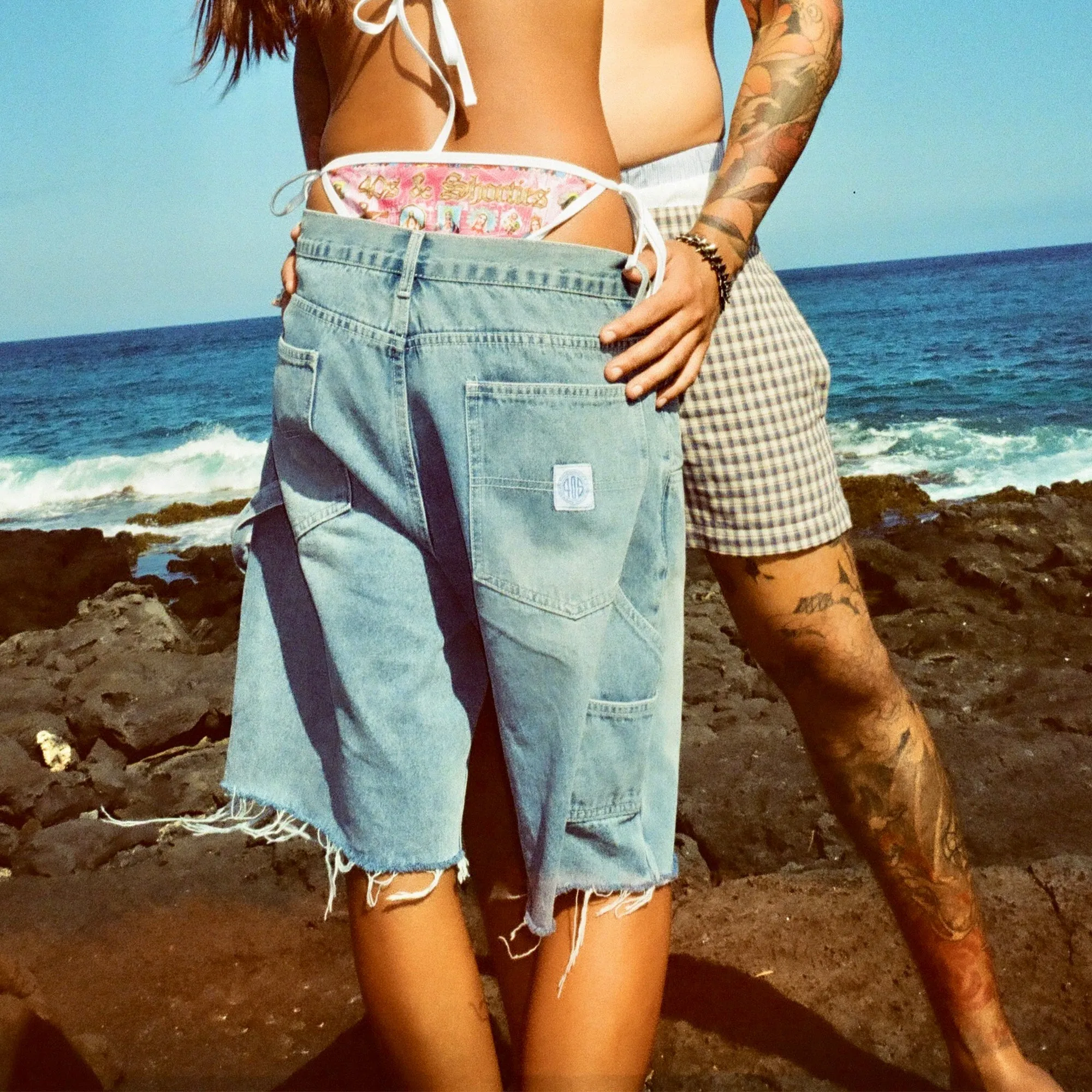 Denim Carpenter Shorts sold by 40s & Shorties product image thumbnail 4