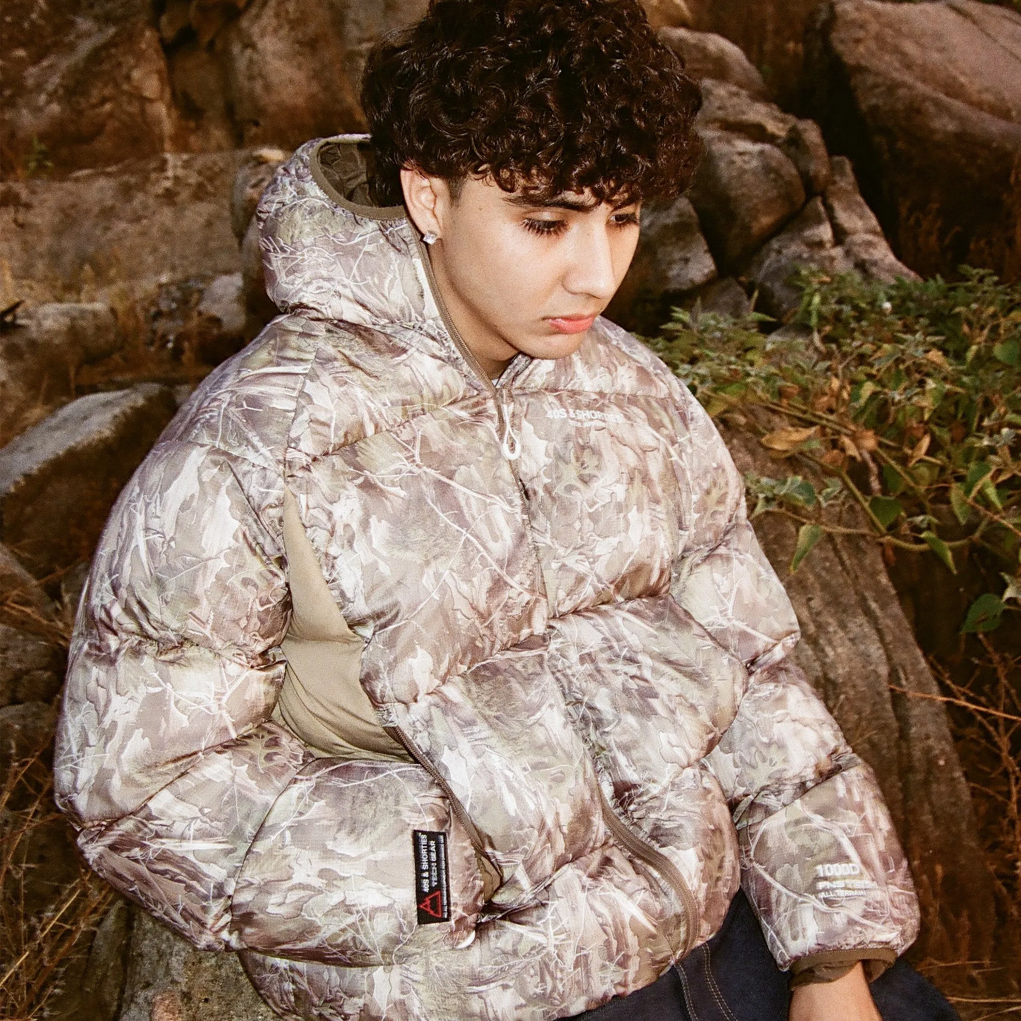 Faded Camo Puffer Jacket sold by 40s & Shorties product image thumbnail 2
