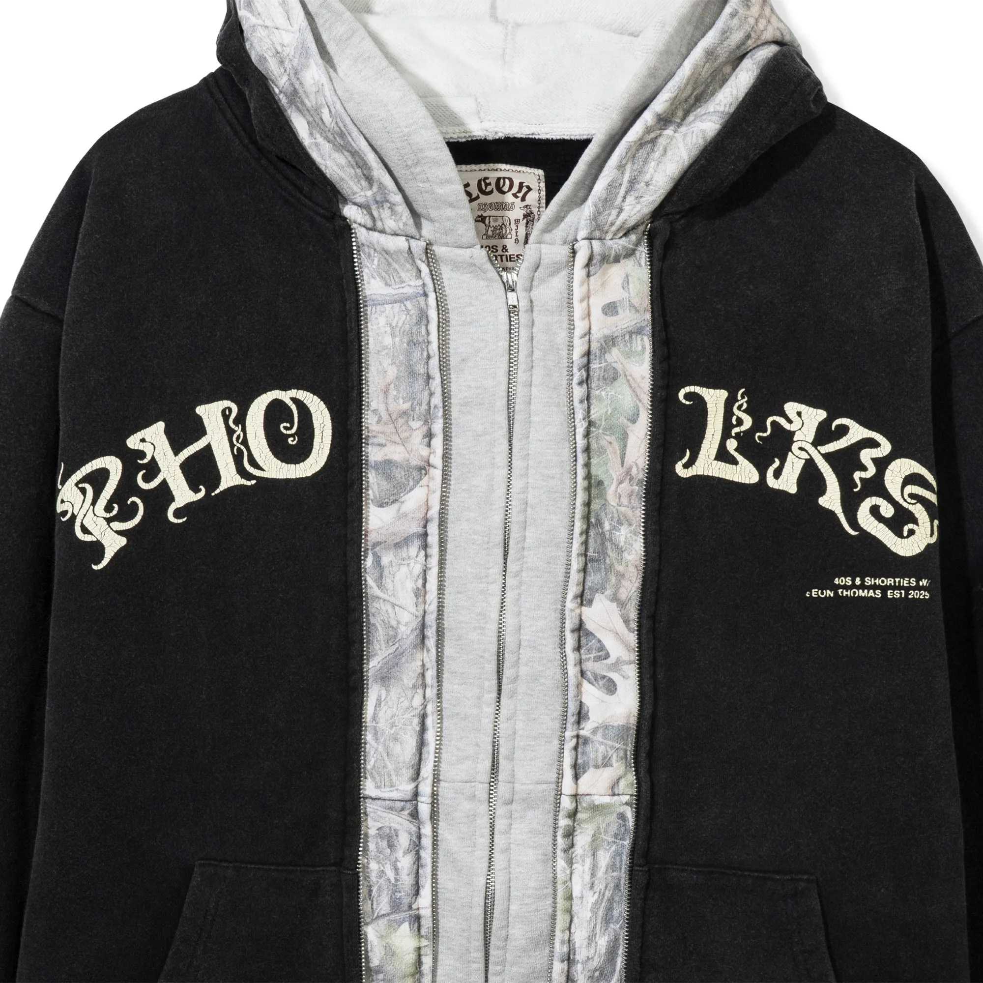 Triple Zip Hoodie sold by 40s & Shorties product image thumbnail 2