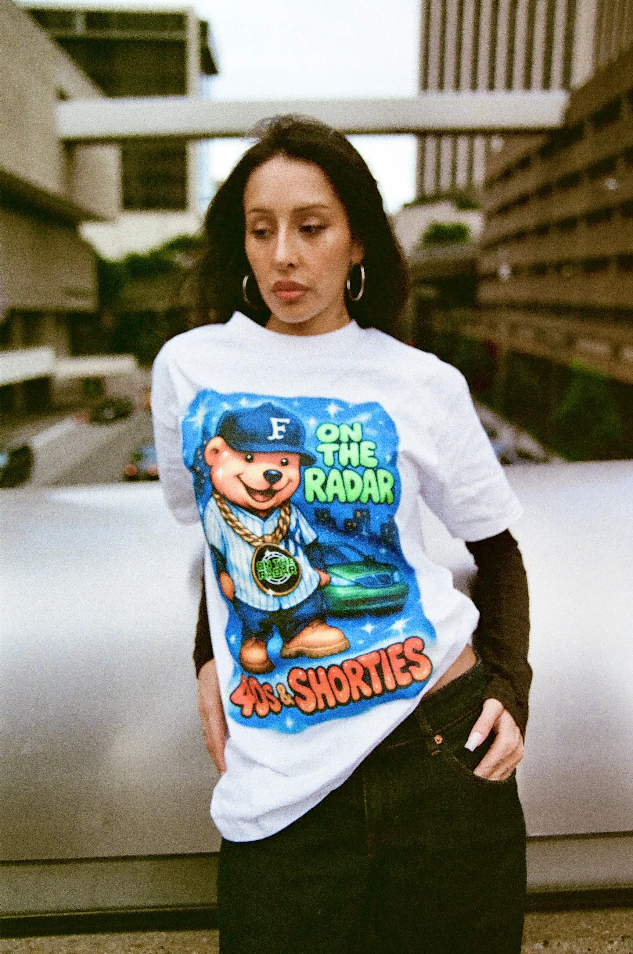 OTR Bear Tee White sold by 40s & Shorties product image thumbnail 3