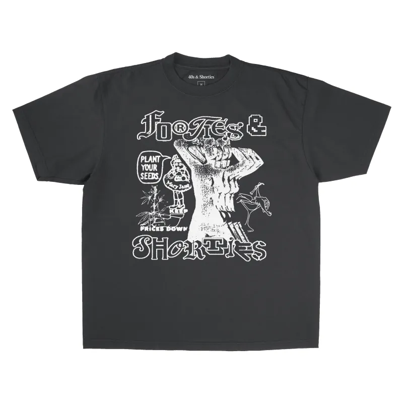 Plant Seeds Tee Black made by 40s & Shorties