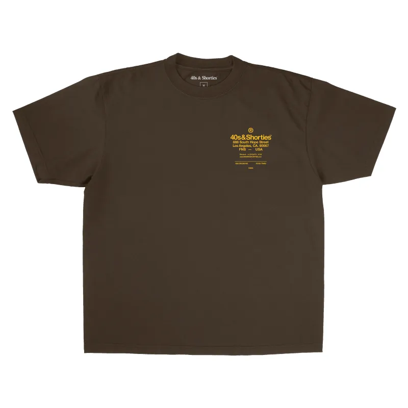 Down For No Good Tee Brown made by 40s & Shorties
