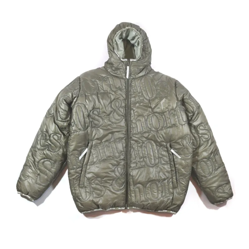 Logo Embroidered Puffer Jacket sold by 40s & Shorties