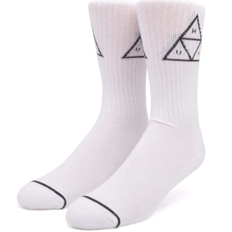 Huf Triple Triangle Crew Sock - White sold by Source Skate Co.