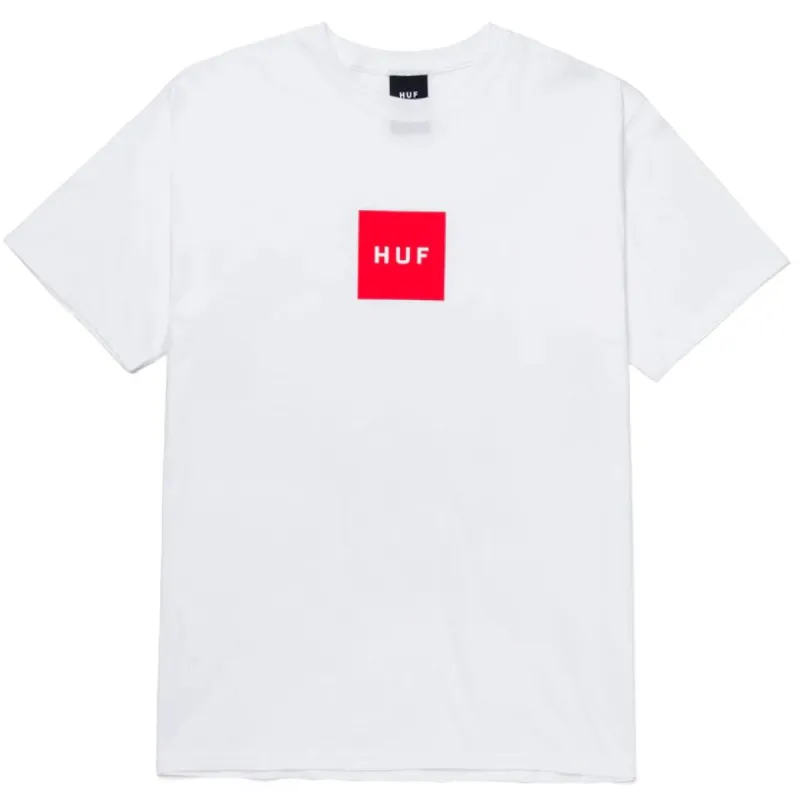 Huf Essentials Box Logo T-Shirt - White sold by Source Skate Co.