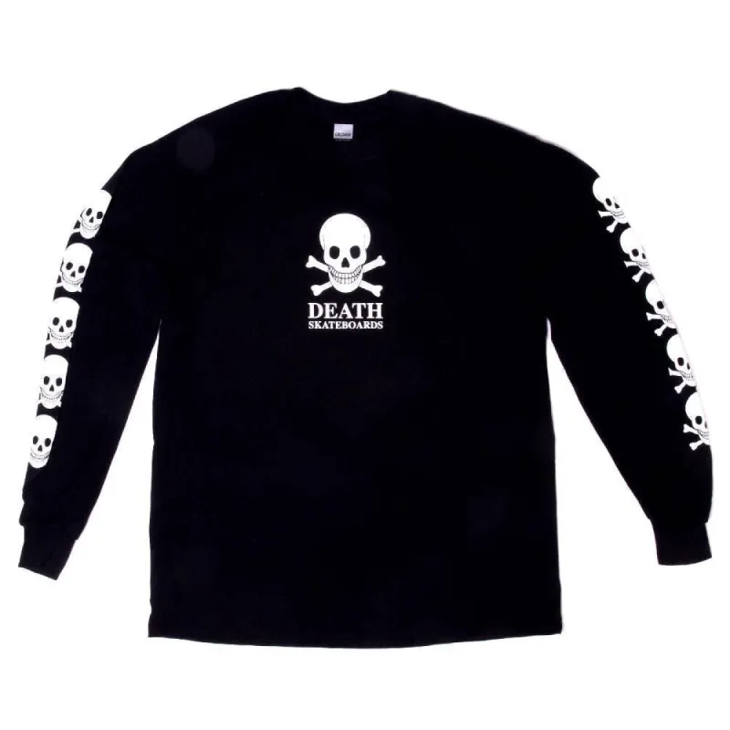 Death OG Skull Longsleeve T-Shirt - Black sold by Source Skate Co.