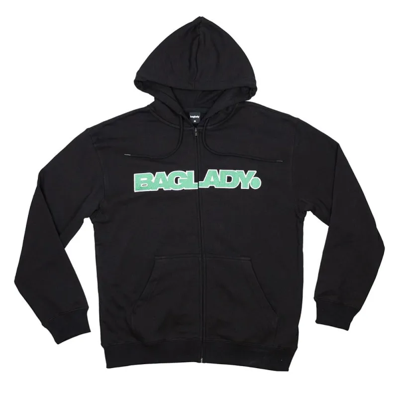 Baglady Full Zip Hoodie - Black sold by Source Skate Co.