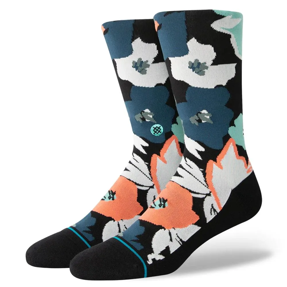 Stance Flower Beds Crew Socks - Black/ Large sold by Source Skate Co.