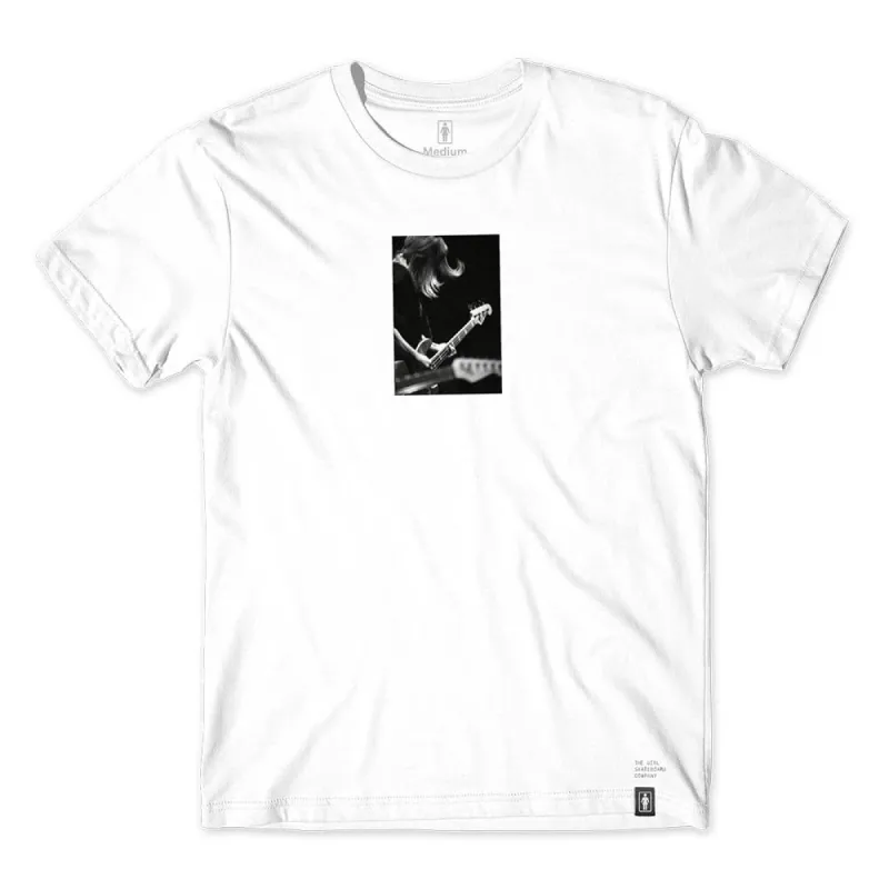 Girl 'Shot by Spike' Kim Gordon T-shirt - White sold by Source Skate Co.