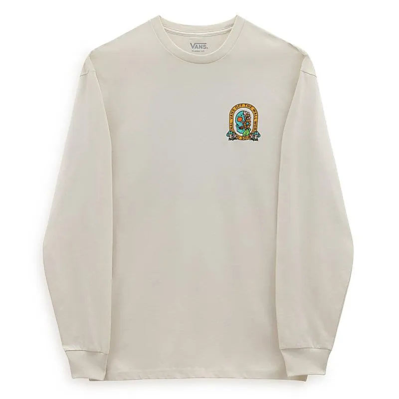 Vans Trippy Skull Long Sleeve T-Shirt - Antique White made by Vans